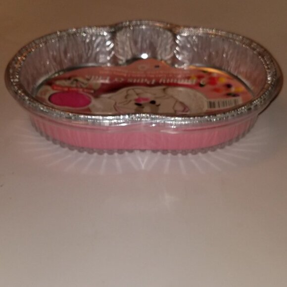 NEW Handi-foil 2 Bunny Pans + Lids Easter Rabbit Foil Cook-n-Carry Pink - Picture 5 of 6